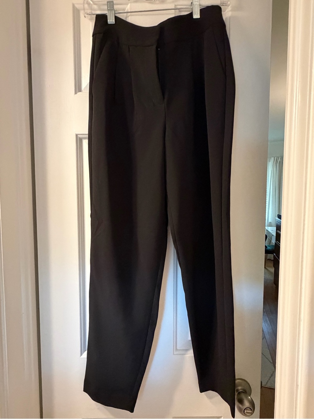 Express Super High Rise Black Ankle Trouser